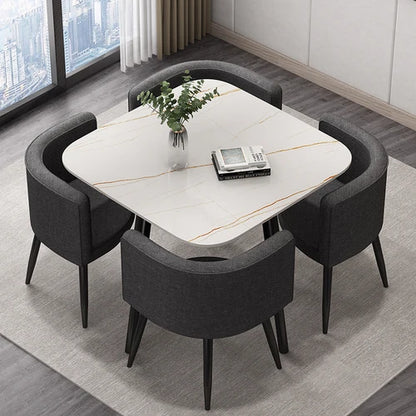 Conjuntos de comedor y salón nórdicos Conjuntos de comedor móviles sencillos para apartamentos de lujo Muebles minimalistas y modernos con acentos