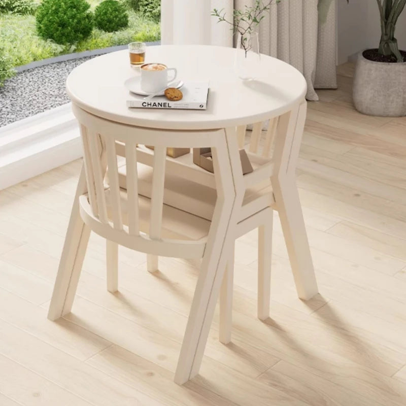 Folding Coffee Wooden Dining Table Set Chairs Small Kitchen Nordic Round Table Living Room Mesas De Comedor Home Furniture