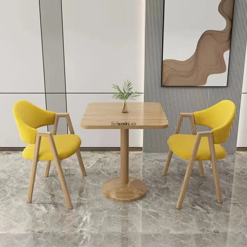 Conjunto de mesa y silla de negociación nórdica, mesas y sillas modernas para recepción, balcón y ocio