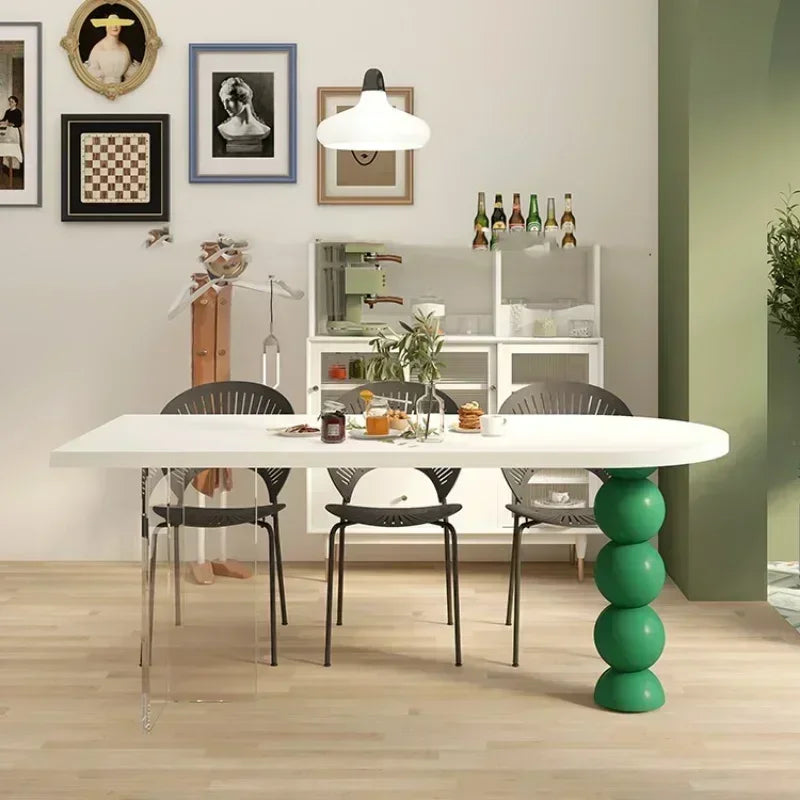 Mesa de comedor de lujo blanca, mesas de café para pasillos, restaurantes, balcones, mesas de Jantar, muebles para el hogar