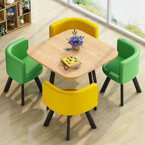 стол обеденный Dining Table Set 4 Chairs Modern Reception Negotiation Coffee Tables Living Room Furniture Kitchen Table Chairs