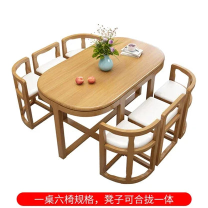 Ensembles de salle à manger modernes en bois 6 chaises Console de cuisine éclectique de grande taille Meubles de cuisine chinois Mesas De Comedor