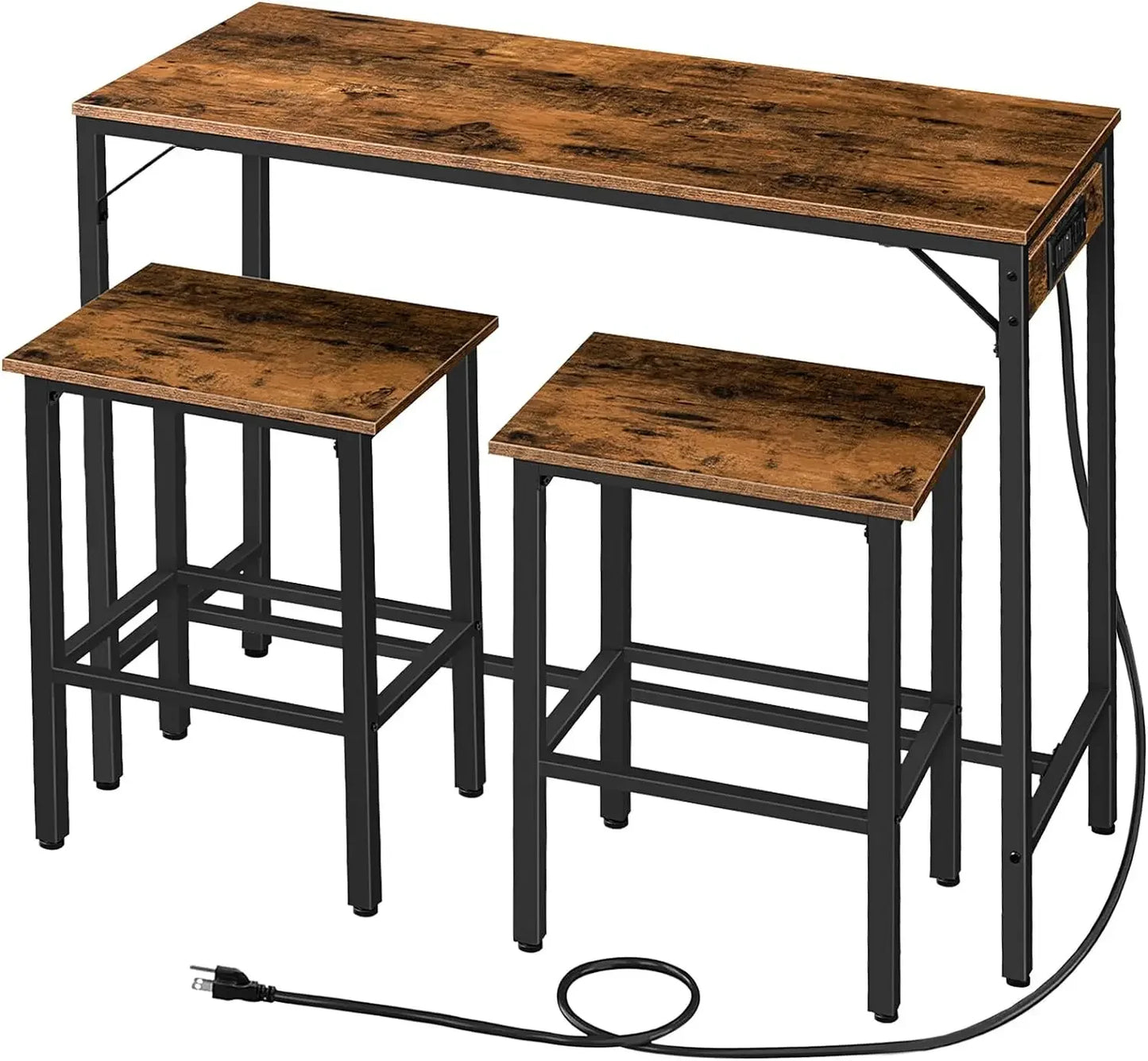 Juegos de comedor, mesa de barra de cocina alta con taburetes de 2 sillas, juego de mesa y sillas, muebles de mesa de comedor, envío gratis