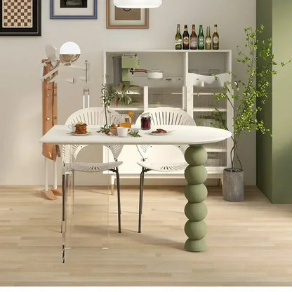 Mesa de comedor de lujo blanca, mesas de café para pasillos, restaurantes, balcones, mesas de Jantar, muebles para el hogar