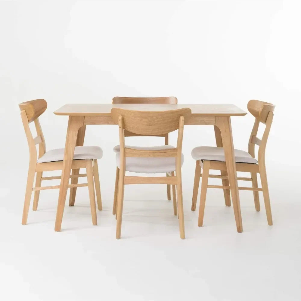 Juego de mesa de comedor con 4 sillas, juego de 5 piezas, juego de mesa de comedor