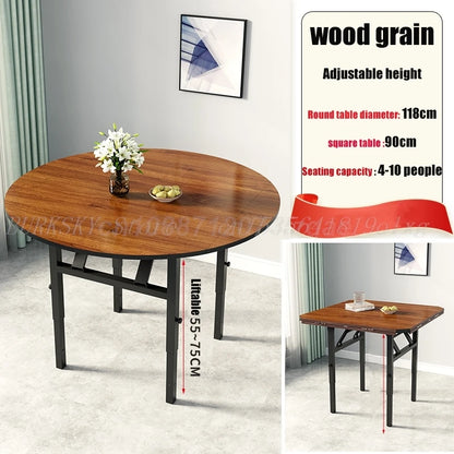 Folding Dining Table, Multifunctional Furniture, Liftable, Household, Round, Square, Foldable, Apartment, Living Room