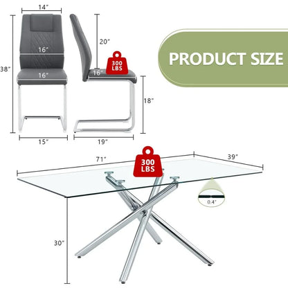 Ensemble de table à manger pour 8 personnes, ensemble de table à manger à hauteur de comptoir, ensemble de table de salle à manger 9 pièces pour meubles de cuisine et de salon