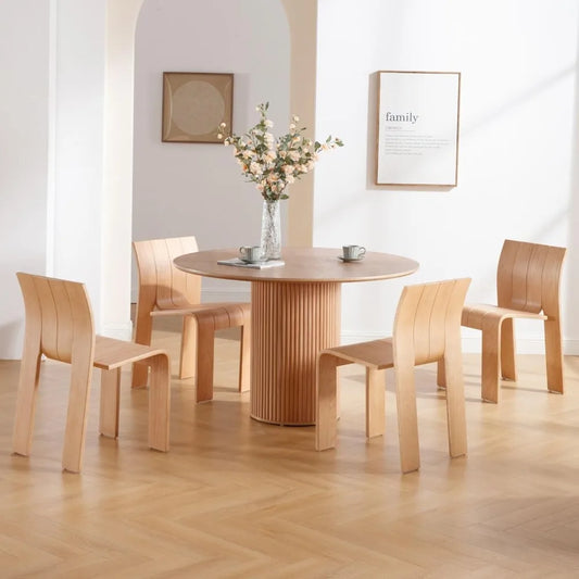 Juego de 4 sillas de comedor de madera modernas, sillas de cocina apilables de madera, sillas modernas para invitados, cocina, oficina, boda, fiesta, picnic