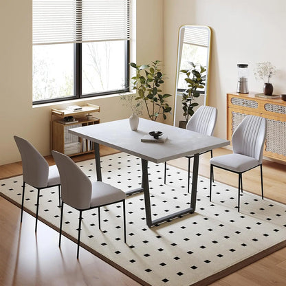 Juego de mesa de comedor, mesa de cocina moderna con asiento derecho, banco de esquina y banco para muebles de comedor familiar, juego de mesa de comedor