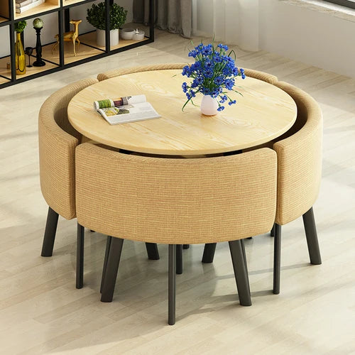 стол обеденный Dining Table Set 4 Chairs Modern Reception Negotiation Coffee Tables Living Room Furniture Kitchen Table Chairs