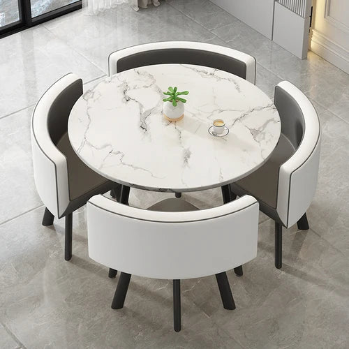 стол обеденный Dining Table Set 4 Chairs Modern Reception Negotiation Coffee Tables Living Room Furniture Kitchen Table Chairs