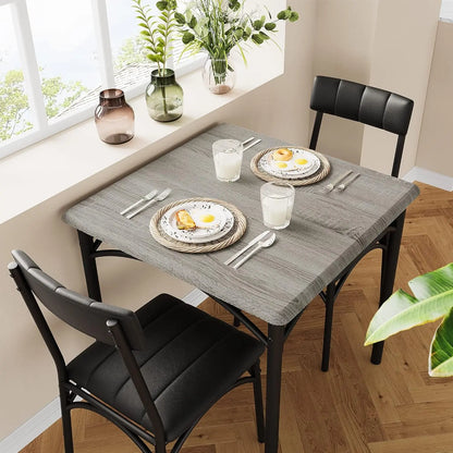 Juego de mesa de comedor rectangular con mesa de cocina y sillas, juego de mesa de cocina para espacios pequeños, apartamentos, estudios