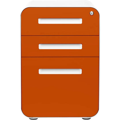 Filing Cabinets Stockpile 3 Drawer File Cabinet with Lock - Under Office Desk Metal Filing Cabinet, Legal/Letter File Folders,