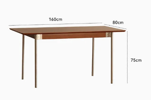 Mesa de comedor de madera maciza, diseño pequeño retro, hogar de estilo nórdico japonés, mesa rectangular medieval, mesa de comedor de madera, silla