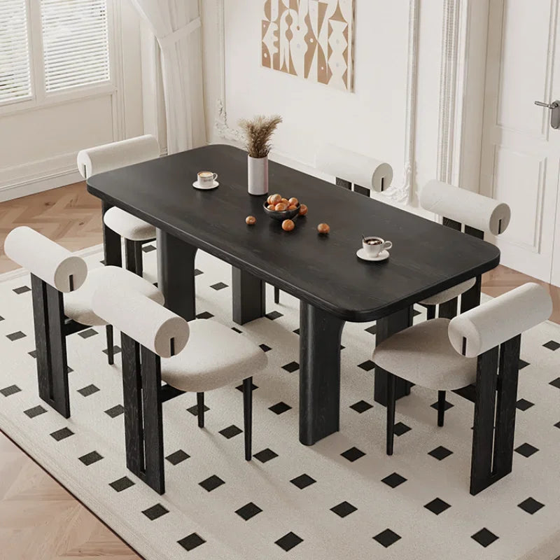 Mesa de comedor de café moderna, juego completo de mesa de pasillo, silla de habitación completa, consola de madera que ahorra espacio de estudio, comedor de lujo