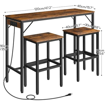 Juegos de comedor, mesa de barra de cocina alta con taburetes de 2 sillas, juego de mesa y sillas, muebles de mesa de comedor, envío gratis