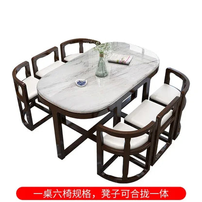 Ensembles de salle à manger modernes en bois 6 chaises Console de cuisine éclectique de grande taille Meubles de cuisine chinois Mesas De Comedor