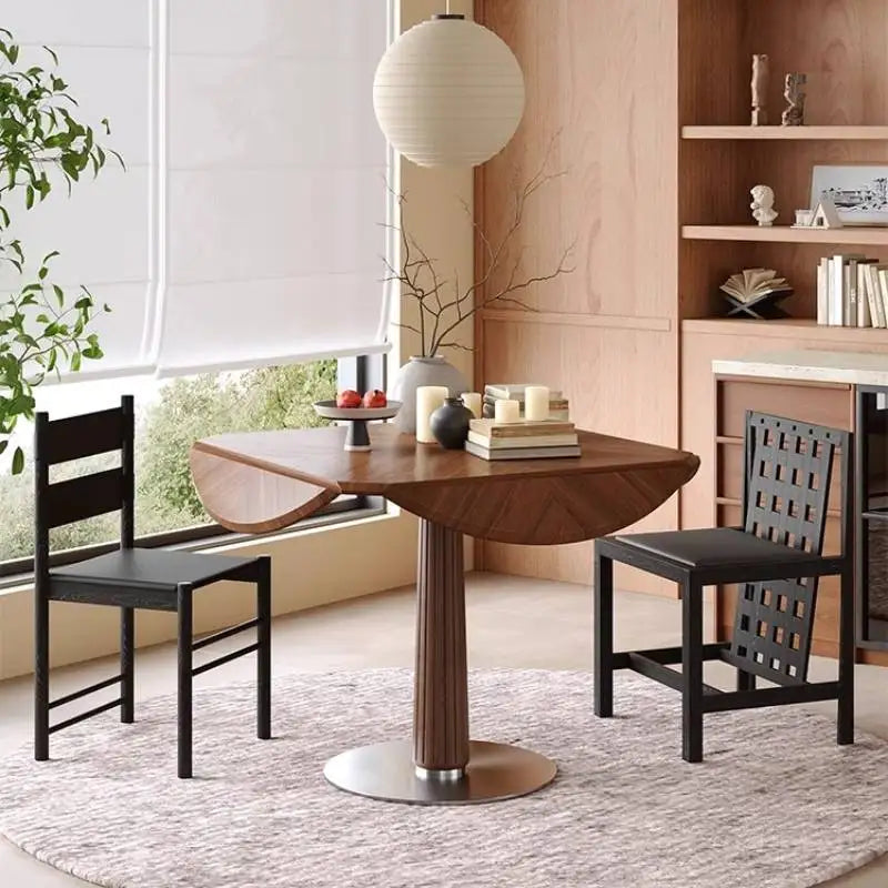 Mesa de comedor organizadora única antideslizante, mesa de comedor redonda de diseño para sala de estar, mesa de comedor moderna de madera Stol Do Jadalni Furniture