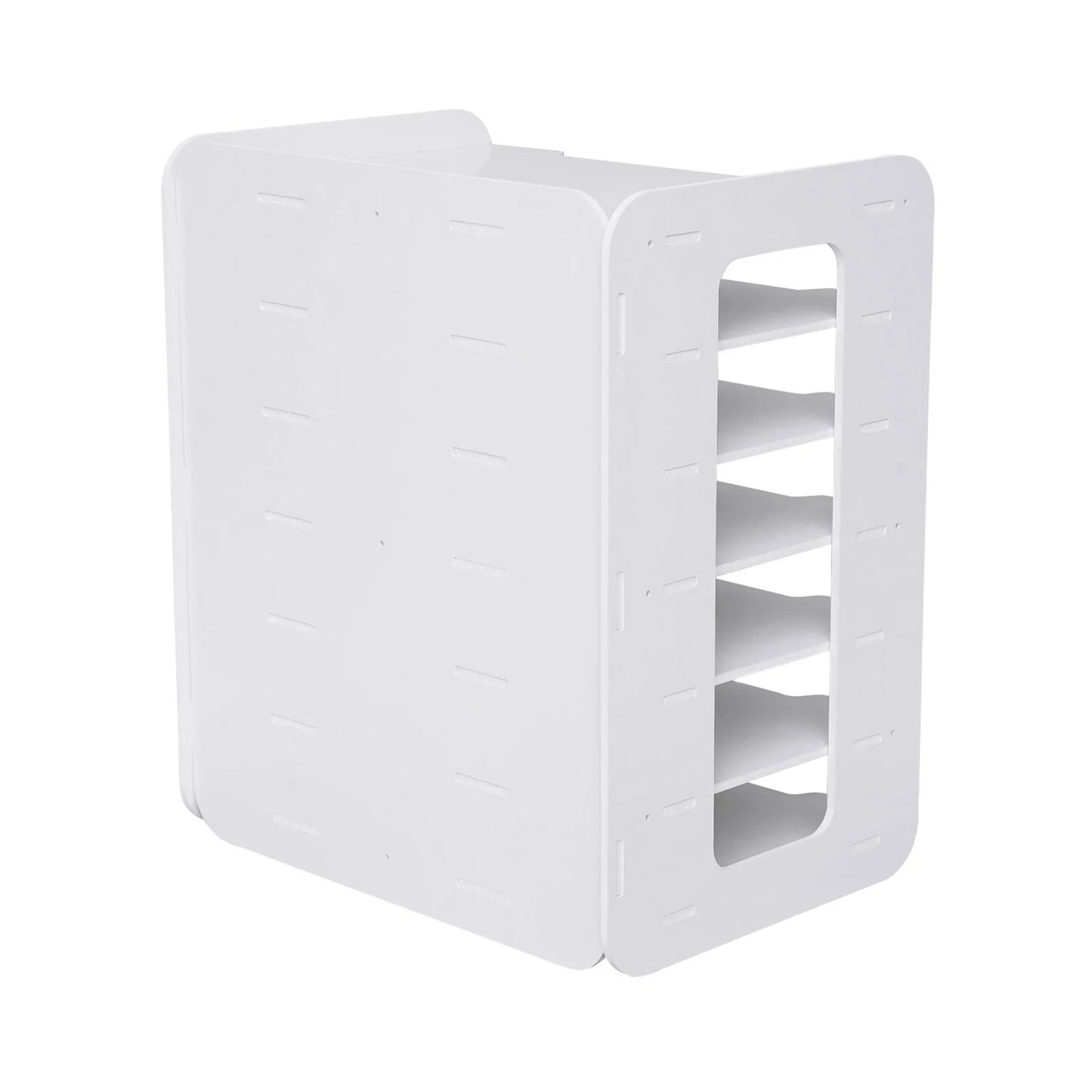 LOYALHEARTDY - Bandeja para cartas de 7 niveles, soporte para clasificar papeles, archivador, estante para documentos, organizador de escritorio para el hogar, la oficina y el aula, color blanco