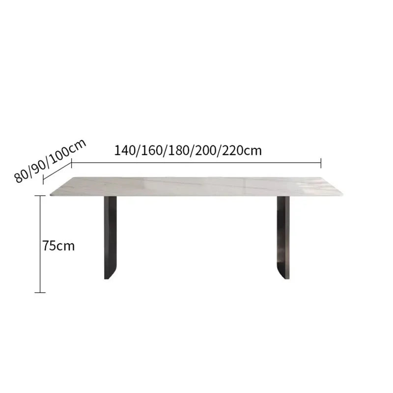 Mesa de comedor plegable de diseño Sillas de lujo Mesa de comedor italiana para 8 personas Mesa de Jantar rectangular Accesorios de decoración