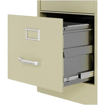 22" Deep 4 Drawer Letter File Cabinet in Putty, Fully Assembled