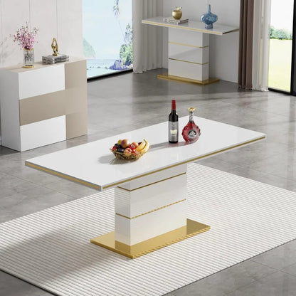 Juego de mesa de comedor para 6, juego de 6 sillas de cocina, juego de mesas de comedor de acero inoxidable de 63'', mesas de comedor, sillas de terciopelo