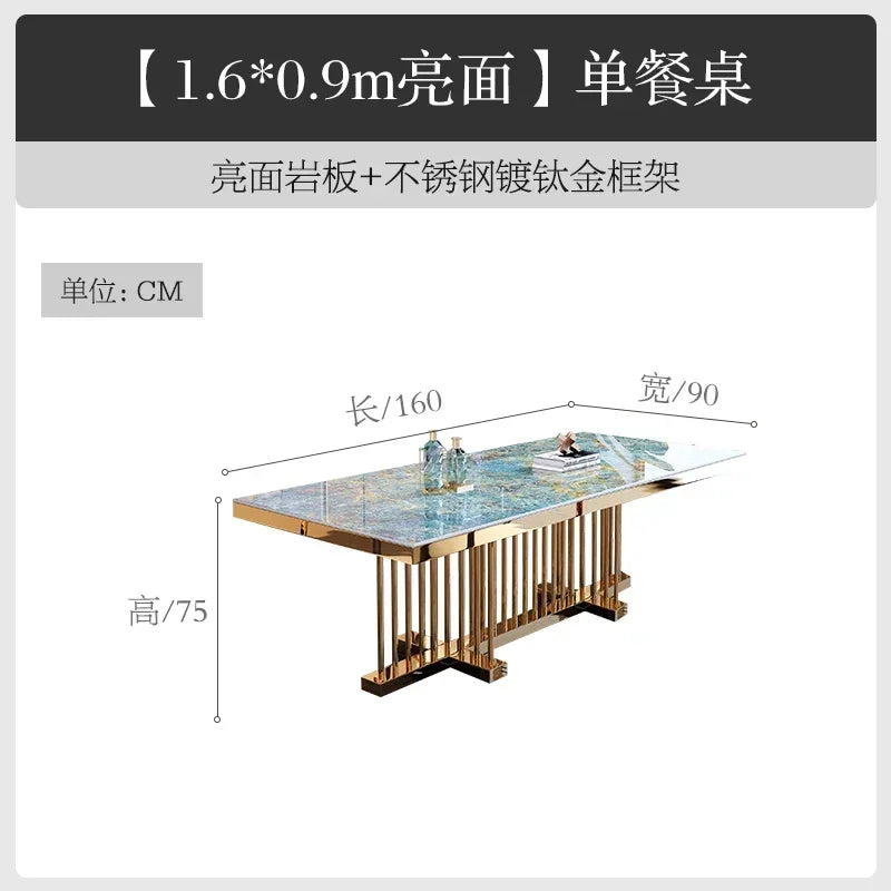 Dining Table People Extendable Round Kitchen Space Saving Room Furniture Console Sets High Bar White Modern Mesa Marble Pattern