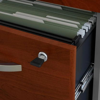 2 Drawer Rolling File Cabinet  - Assembled, Mobile Document Storage for Home or Professional Office Filing Cabinets