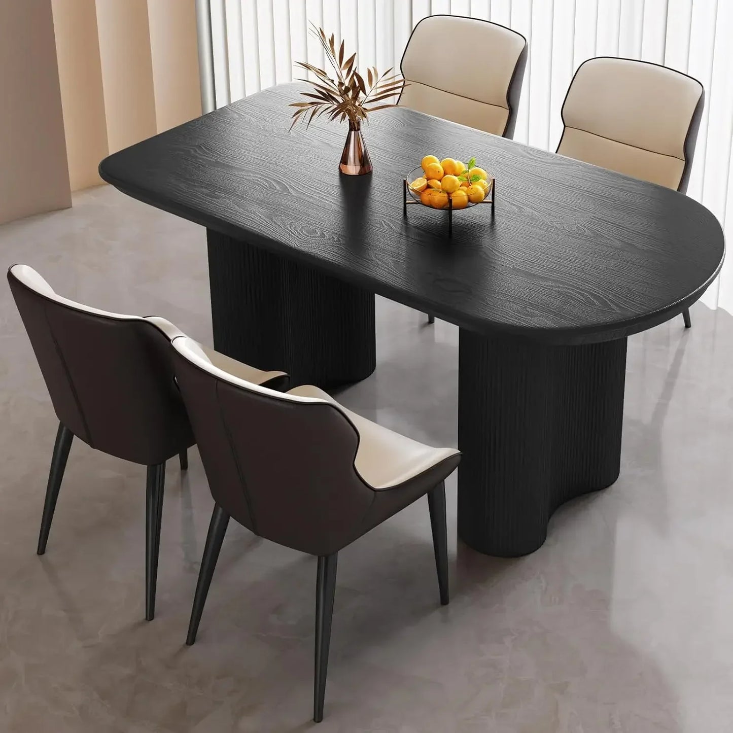 Juego de mesa de comedor con 4 sillas, juego de mesa de cocina moderna, mesa de comedor interior para cocina, bar, sala de estar, rincón de desayuno