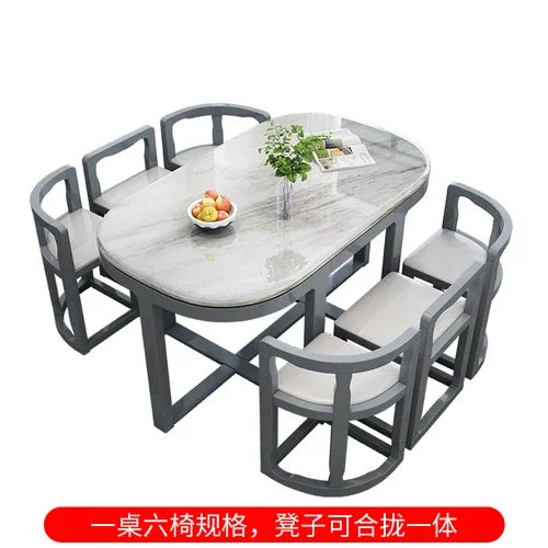 Ensembles de salle à manger modernes en bois 6 chaises Console de cuisine éclectique de grande taille Meubles de cuisine chinois Mesas De Comedor