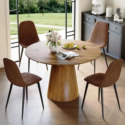 Round Dining Table Set for 4,72 Pounds Modern Kitchen Table Small 45 Inch Dinner Wood Round Dinner Table for Living Room