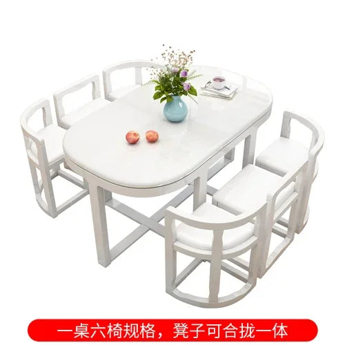 Ensembles de salle à manger modernes en bois 6 chaises Console de cuisine éclectique de grande taille Meubles de cuisine chinois Mesas De Comedor