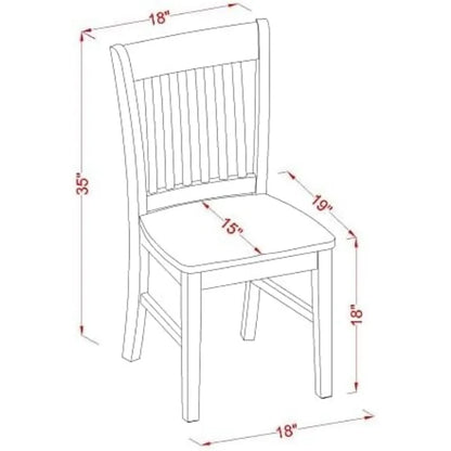 DLNO5-LWH-W El juego de 5 piezas Dublin incluye una mesa de comedor redonda con hojas abatibles y 4 sillas de cocina, juego de mesa de comedor de 42 x 42 pulgadas