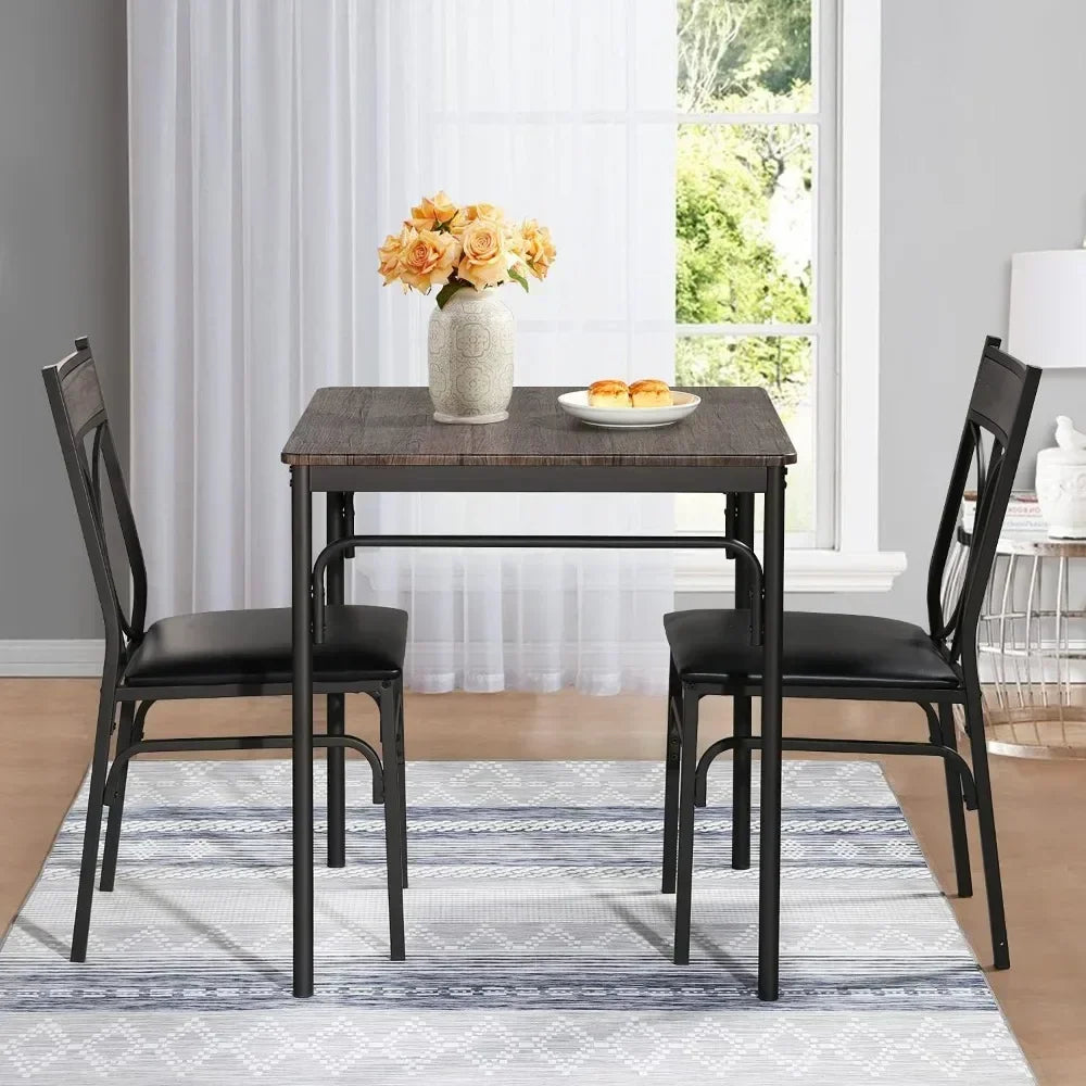 3 Piece Chairs Set, Dinette, Small Space, Dining Table for 2, Dining Room Sets Chairs for Kitchens, Dining Room Set