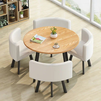 стол обеденный Dining Table Set 4 Chairs Modern Reception Negotiation Coffee Tables Living Room Furniture Kitchen Table Chairs