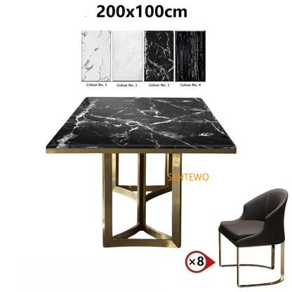 Juego de mesa de Comedor de mármol de lujo moderno, 4 Sillas, Comedores Modernos, Muebles, Comedor, 6 Sillas, Mesas de Comedor, Muebles de cocina