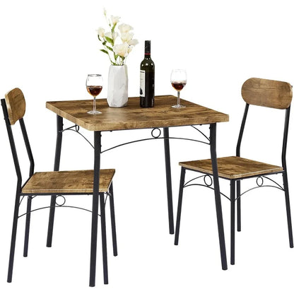 Juego de mesa de comedor para 4, 5 piezas con sillas para cocina, desayunador y espacios pequeños, 43,3", color negro