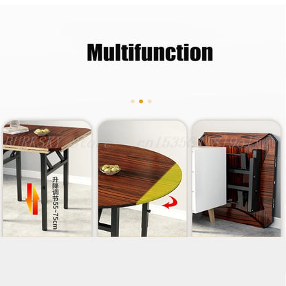 Folding Dining Table, Multifunctional Furniture, Liftable, Household, Round, Square, Foldable, Apartment, Living Room