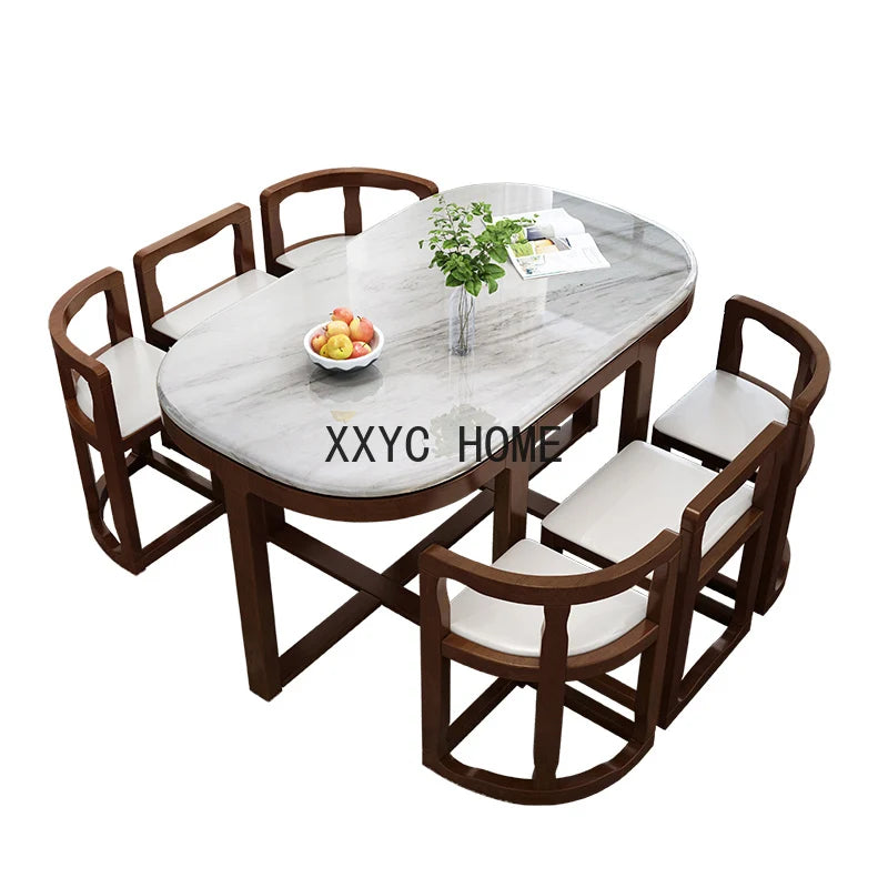 Ensembles de salle à manger modernes en bois 6 chaises Console de cuisine éclectique de grande taille Meubles de cuisine chinois Mesas De Comedor