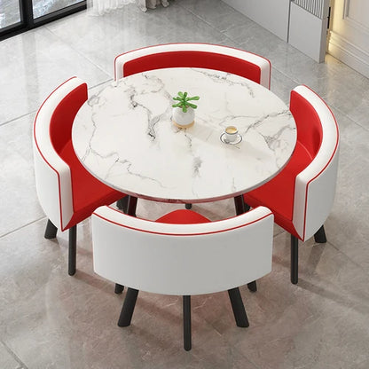 стол обеденный Dining Table Set 4 Chairs Modern Reception Negotiation Coffee Tables Living Room Furniture Kitchen Table Chairs