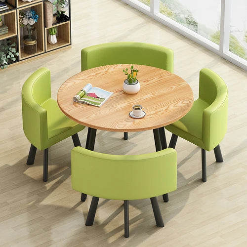 стол обеденный Dining Table Set 4 Chairs Modern Reception Negotiation Coffee Tables Living Room Furniture Kitchen Table Chairs