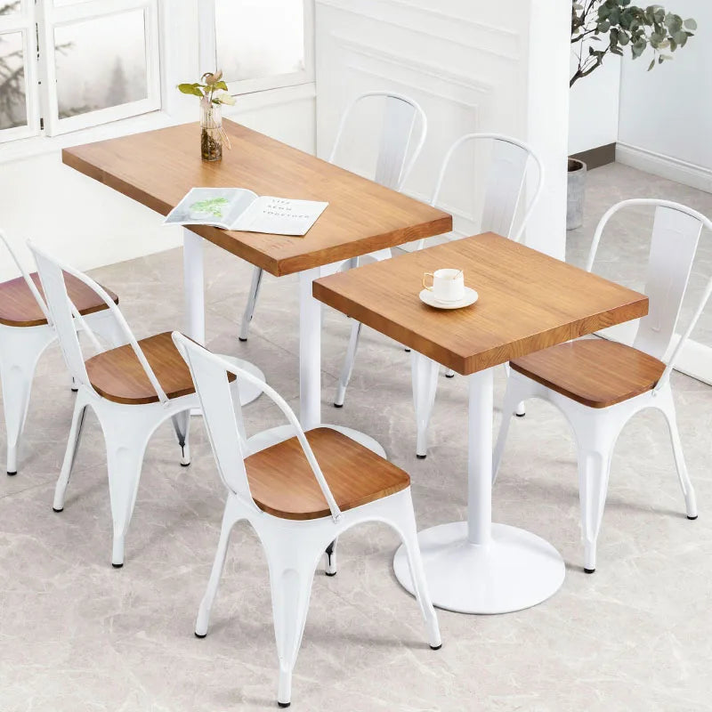 Ensembles de salle à manger modernes et blancs Ensembles de restaurant italiens minimalistes et ultralégers pour café Meubles de maison modulaires pour l'extérieur Silla Comedor