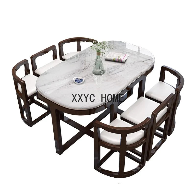 Ensembles de salle à manger modernes en bois 6 chaises Console de cuisine éclectique de grande taille Meubles de cuisine chinois Mesas De Comedor