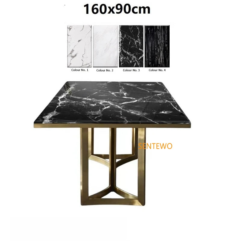 Juego de mesa de Comedor de mármol de lujo moderno, 4 Sillas, Comedores Modernos, Muebles, Comedor, 6 Sillas, Mesas de Comedor, Muebles de cocina