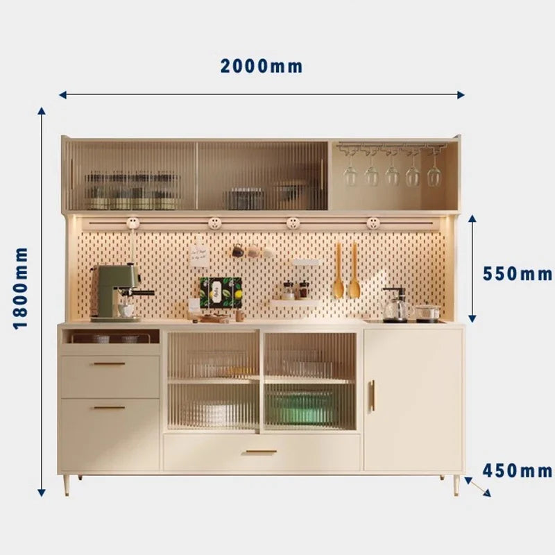Aparador Organizador Muebles Cocina Mebles De Cuisine Buffet Gabinete Isla Estante Completo Prefabricado Cafetería Bar Armario Conjuntos Habitación