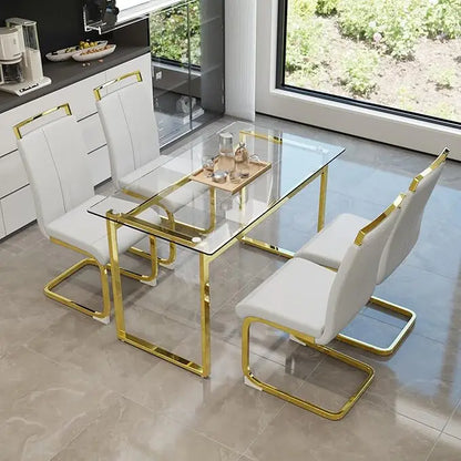 Ensemble de table à manger pour 4 personnes, ensembles de tables à manger rectangulaires modernes pour 4 personnes, ensembles de table et de chaises de cuisine pour 4 personnes, ensemble de salle à manger