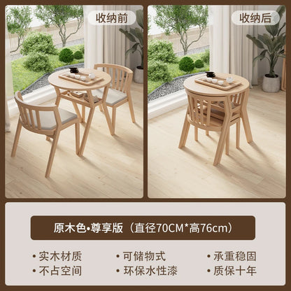 Folding Coffee Wooden Dining Table Set Chairs Small Kitchen Nordic Round Table Living Room Mesas De Comedor Home Furniture