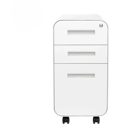 3-Drawer Mobile File Cabinet with Lock - Under Desk Metal Filing Cabinet, Legal/Letter File Folders,Pre-Assembled, White