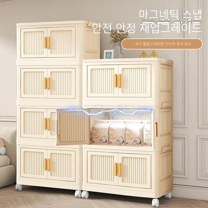 3/4/5 Layers Multifunction Folding Storage Box Organizer Box Home Living Room Cabinet Large Capacity Wardrobe Storage Cabinet