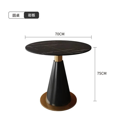 Mesa de comedor nórdica para sala de estar, mesa redonda con acento, juego de comedor móvil, muebles de cocina de diseño para el hogar Tavolino Da Salotto